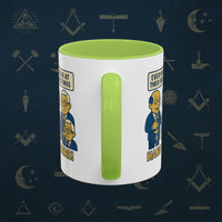 Masonic Mugs Ready to Go – Hang In There! (Accent Coloured 11oz Mug) Printify