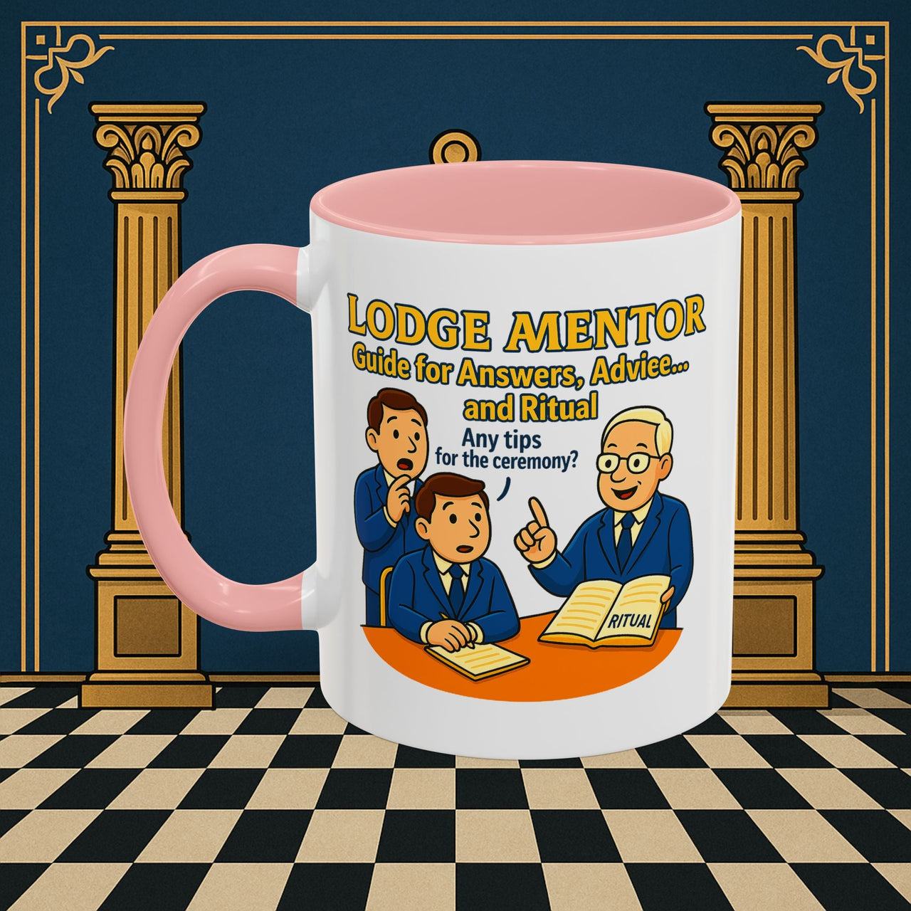 Masonic Mugs - Lodge Mentor: Fraternal Ritual Guidance, Lodge Mentor Printify