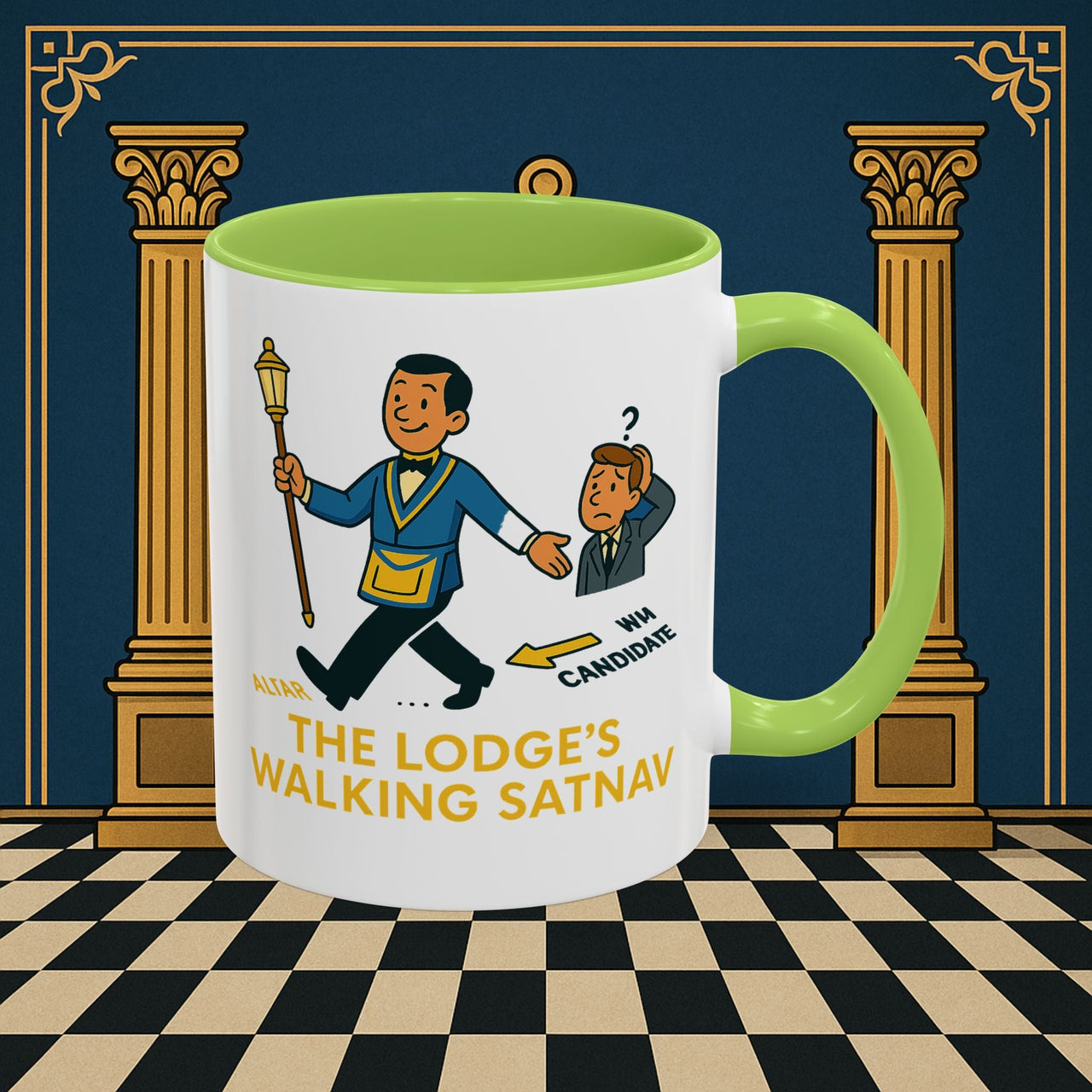 Masonic Mugs - The Lodge's Walking Satnav - Senior Deacon Printify