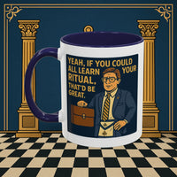 Masonic Mugs Ready to Go – Learn Your Ritual (Accent Coloured 11oz Mug) Printify