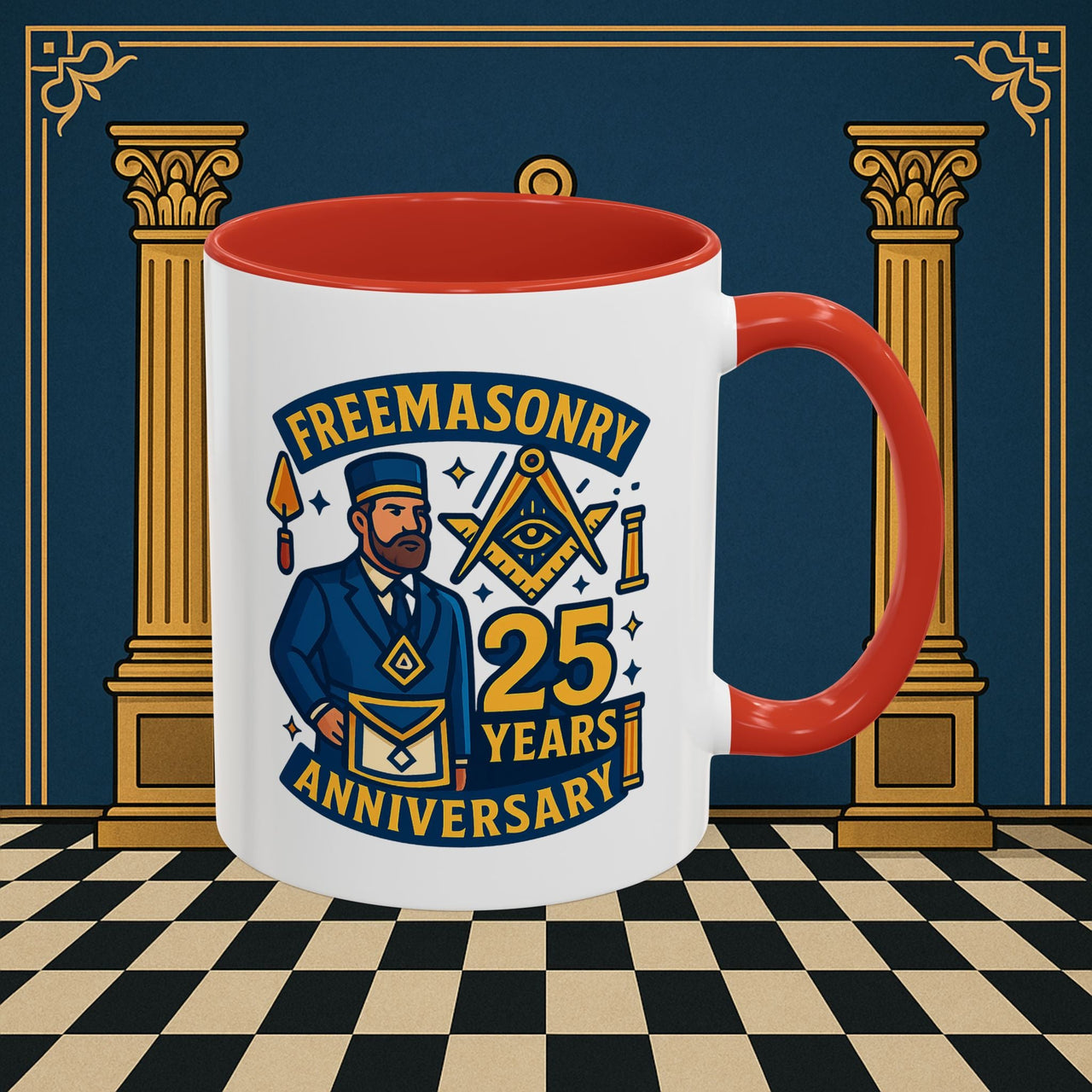 Masonic Mugs - Masonic Legacy - 25 years anniversary Printify