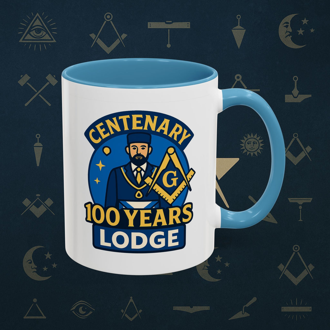 Masonic Mugs - Centennial Brotherhood - 100 years lodge anniversary Printify