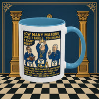Masonic Mugs Ready to Go – How Many Masons? (Accent Coloured 11oz Mug) Printify