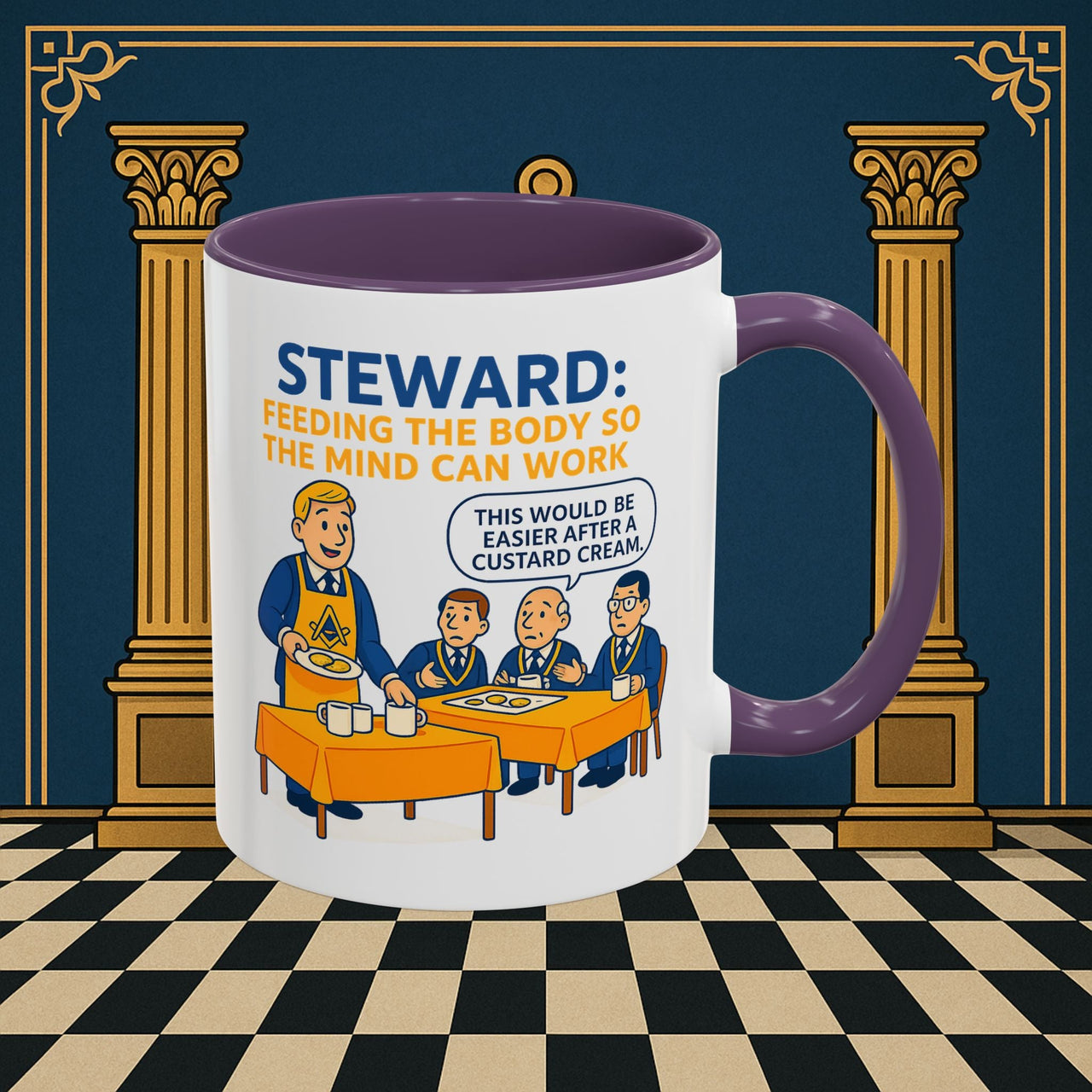 Masonic Mugs - Refreshment of Reason - Steward Printify