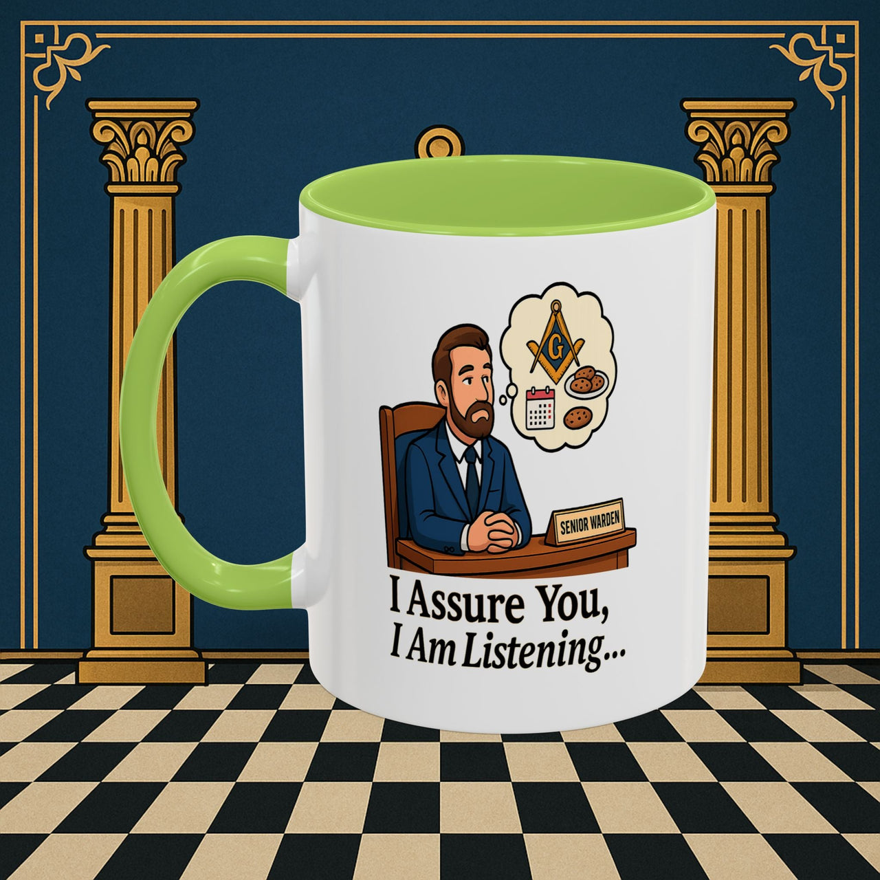 Masonic Mugs - Masonic Musings - Senior Warden Printify