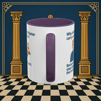 Masonic Mugs Ready to Go – Past Master with a Traffic Cone (Accent Coloured 11oz Mug) Printify