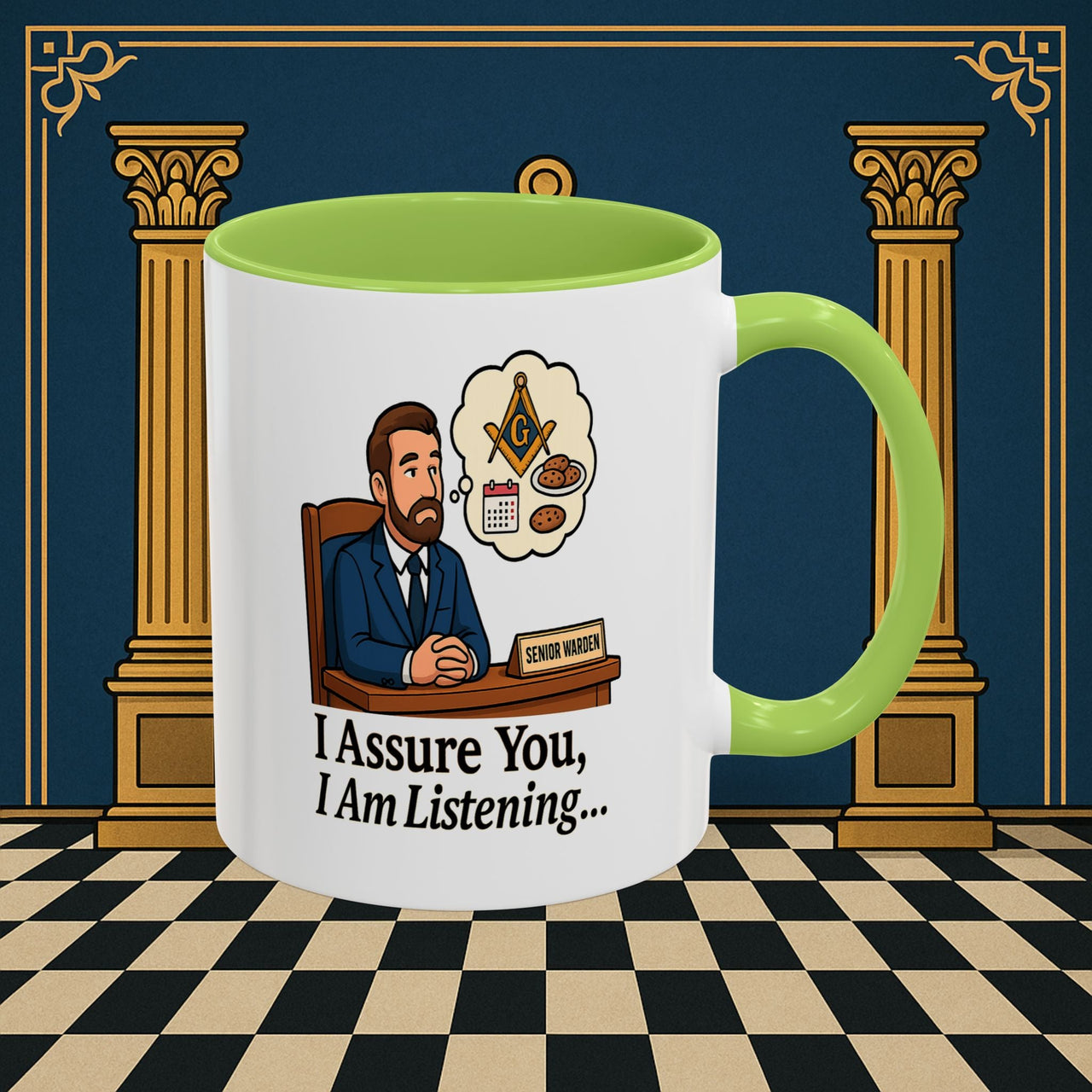 Masonic Mugs - Masonic Musings - Senior Warden Printify