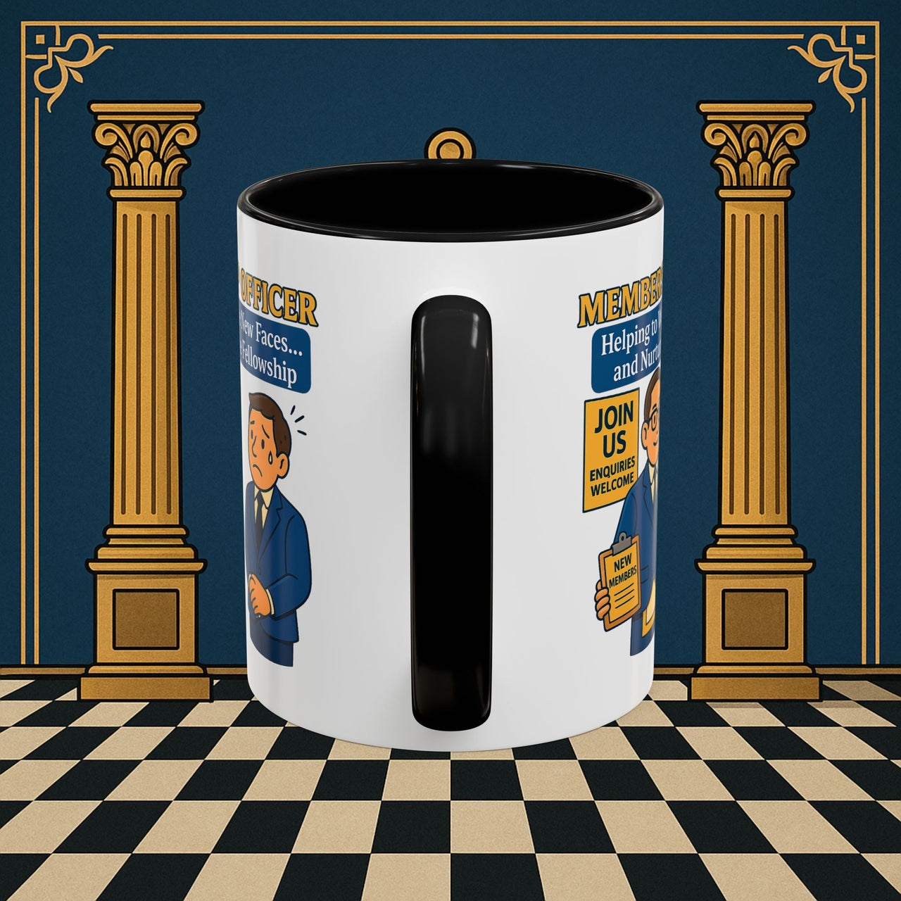 Masonic Mugs - Welcome to the Club - Membership Secretary Printify