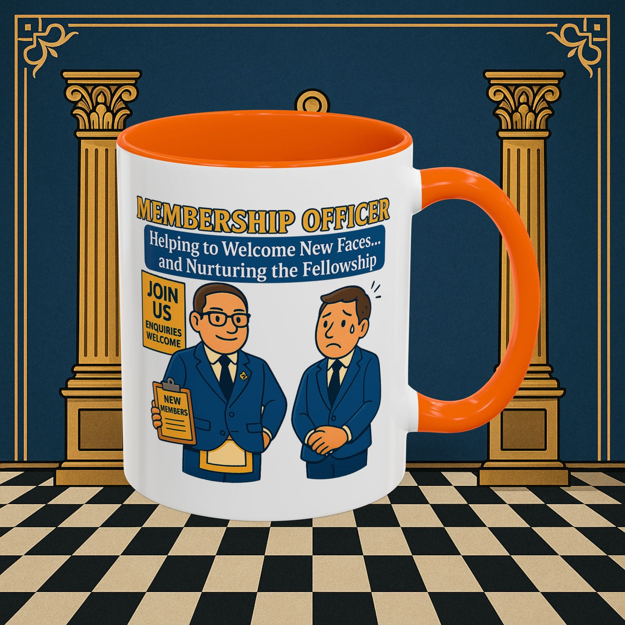 Masonic Mugs - Welcome to the Club - Membership Secretary Printify