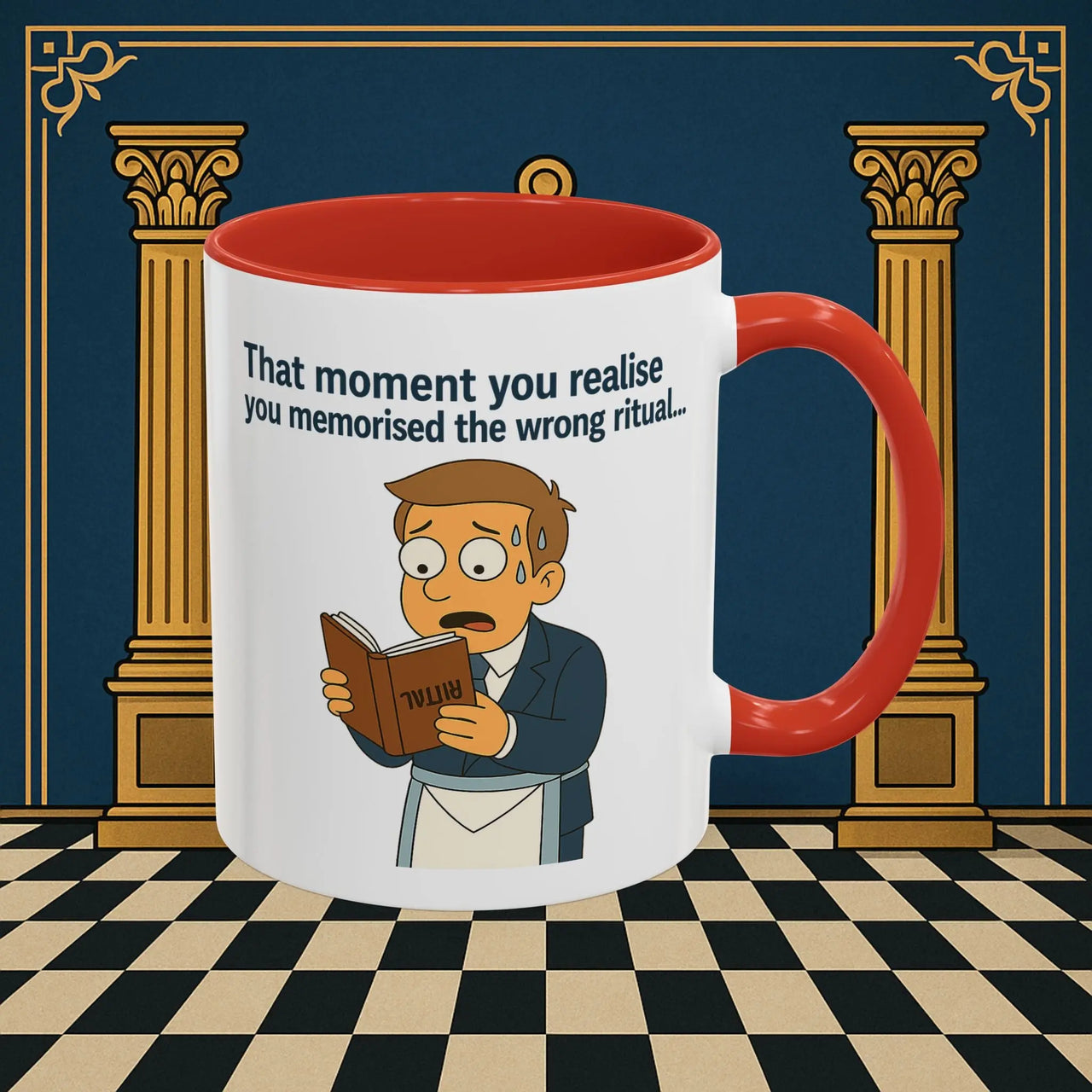 Masonic Mugs Ready to Go – Wrong Ritual (Accent Coloured 11oz Mug) Printify