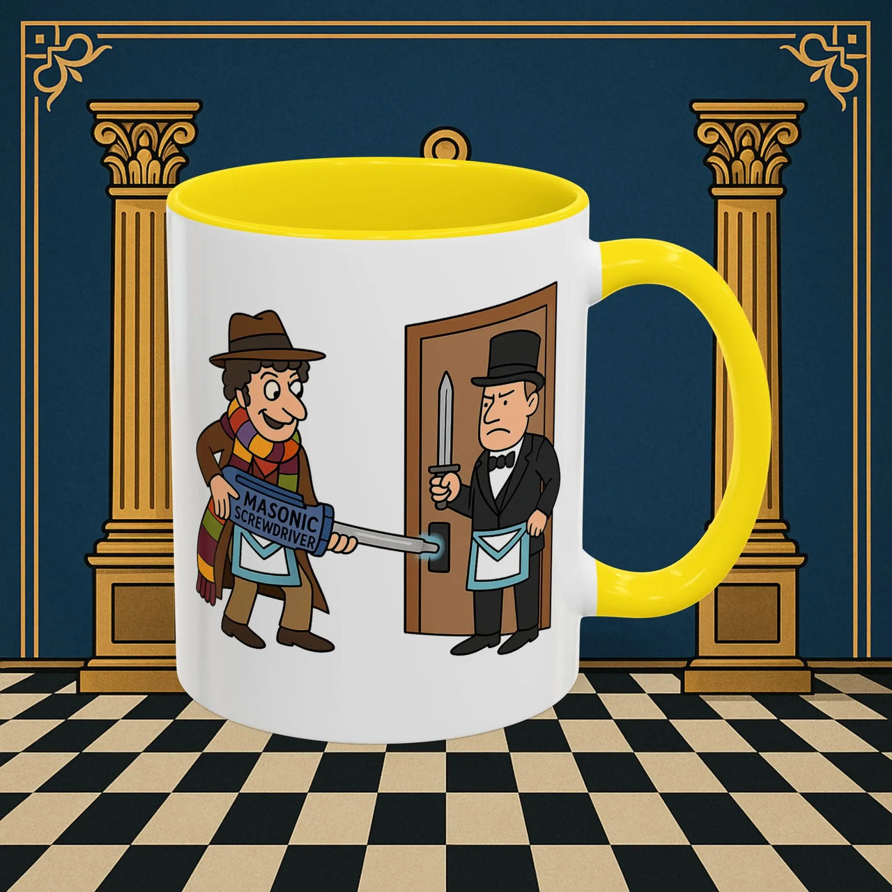 Masonic Mugs – Master of Improvisation (Accent Coloured 11oz Mug) Printify
