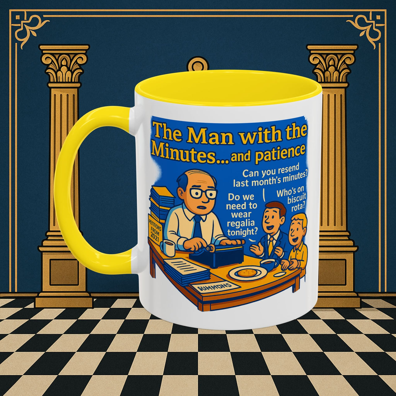 Masonic Mugs - Bureaucratic Blues - Secretary Printify