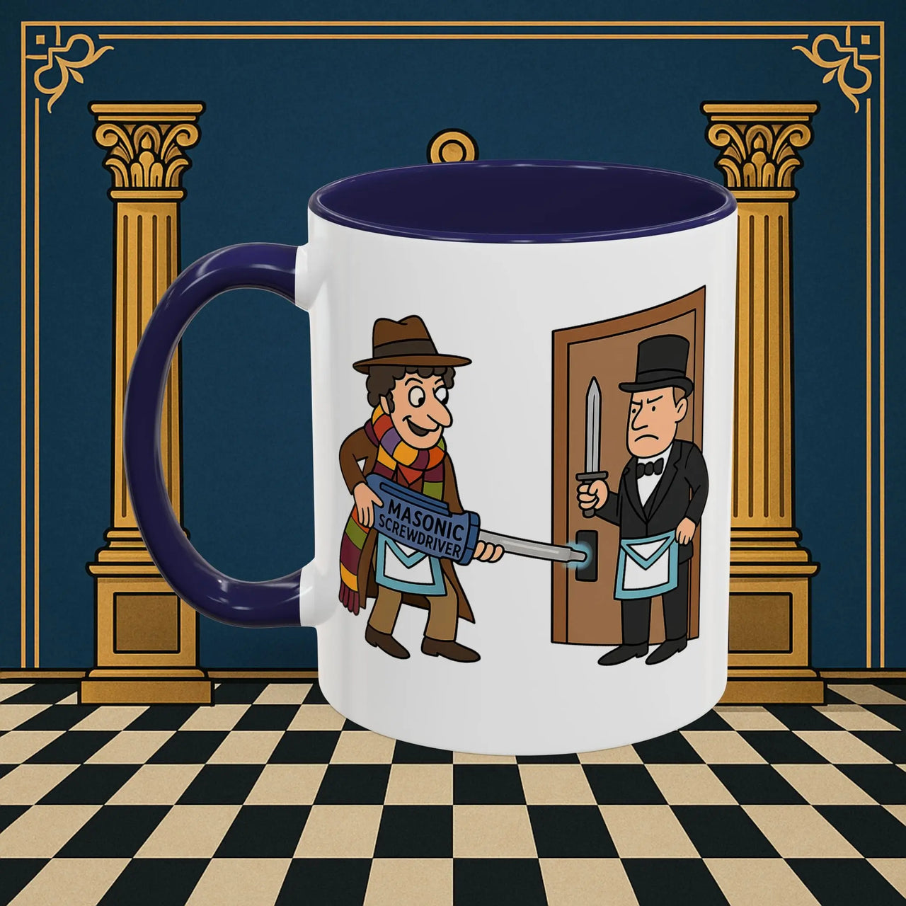 Masonic Mugs – Master of Improvisation (Accent Coloured 11oz Mug) Printify
