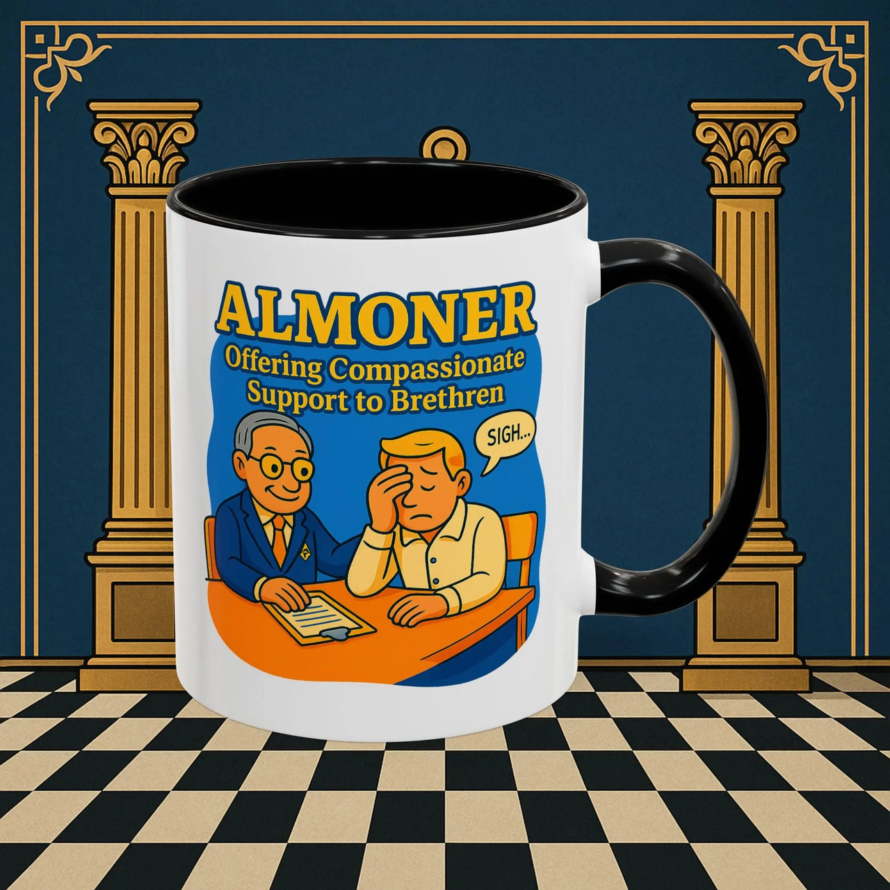 Masonic Mugs - Bureaucratic Empathy - Almoner Printify
