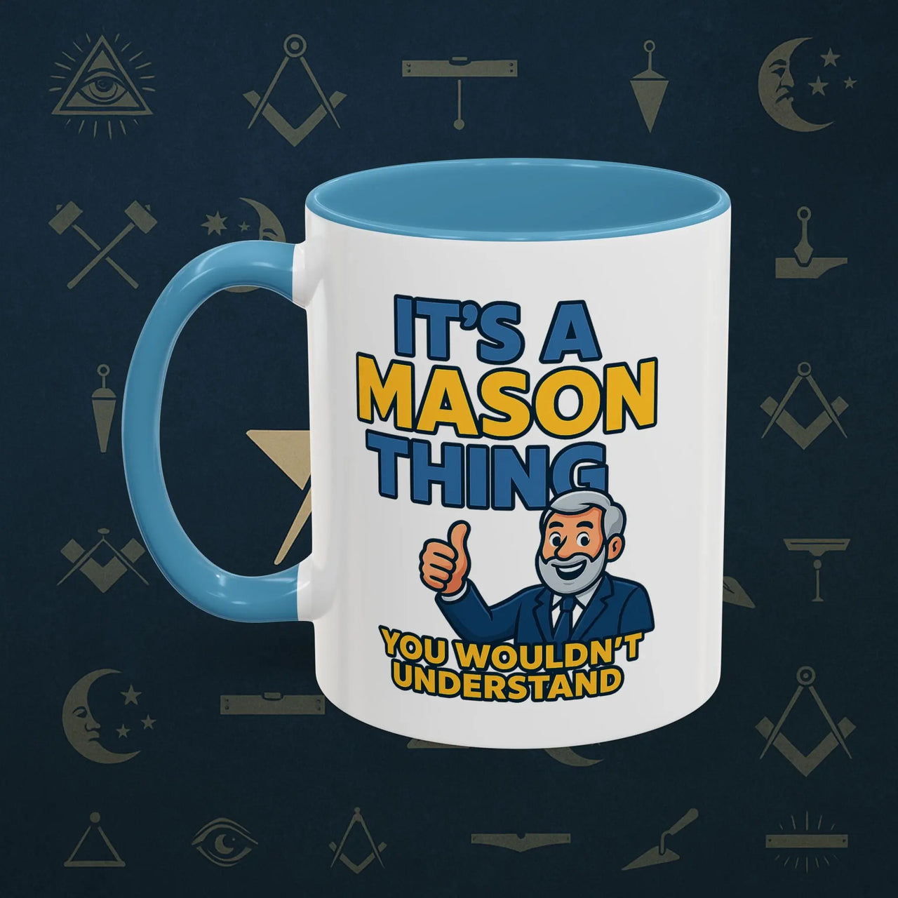 Masonic Mugs Ready to Go – It’s a Mason Thing (Accent Coloured 11oz Mug) Printify