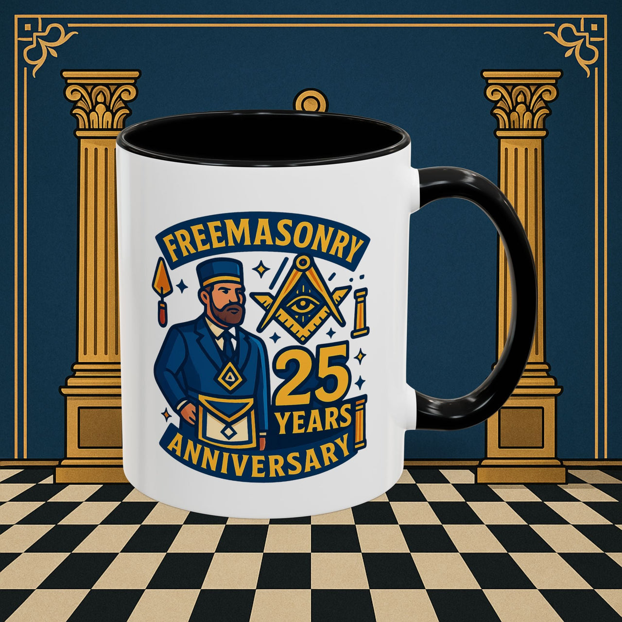 Masonic Mugs - Masonic Legacy - 25 years anniversary Printify