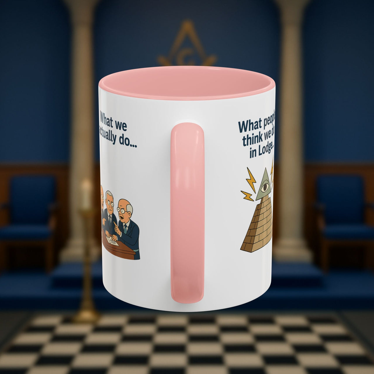 Masonic Mugs Ready to Go – Just for the Ceremony (Accent Coloured 11oz Mug) Printify