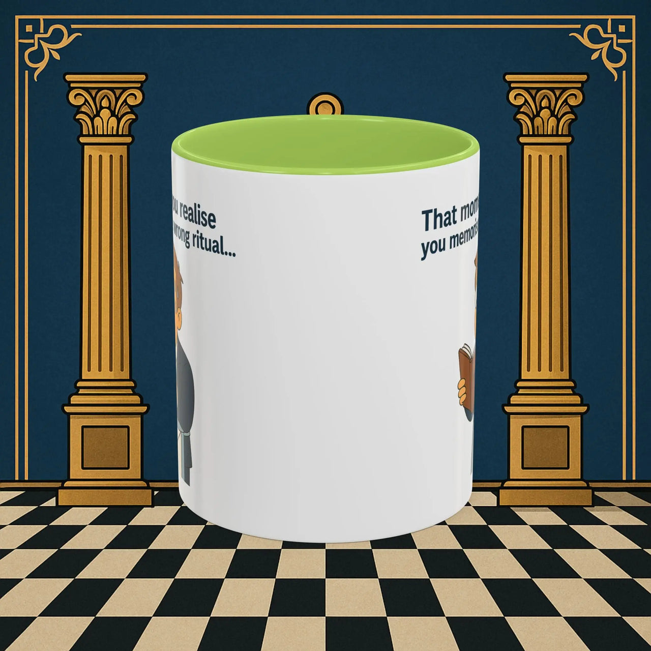 Masonic Mugs Ready to Go – Wrong Ritual (Accent Coloured 11oz Mug) Printify