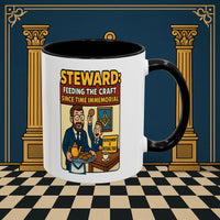 Masonic Mugs - Feeding Freemasonry's Fellowship - Steward Printify