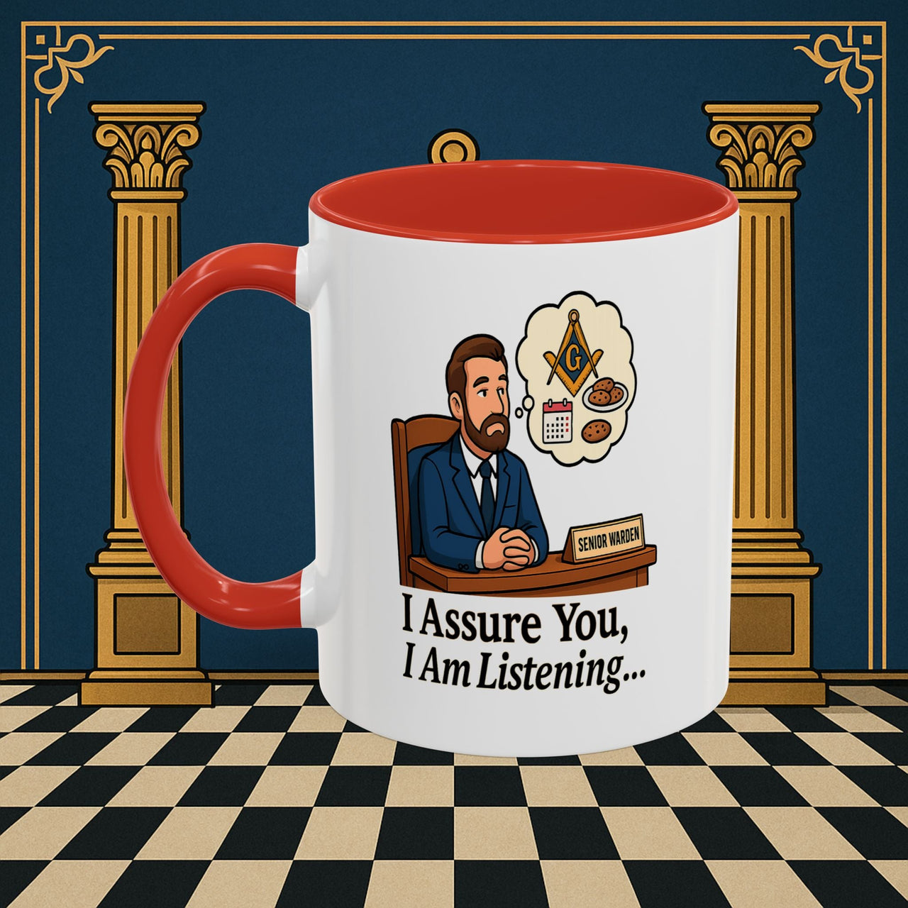 Masonic Mugs - Masonic Musings - Senior Warden Printify