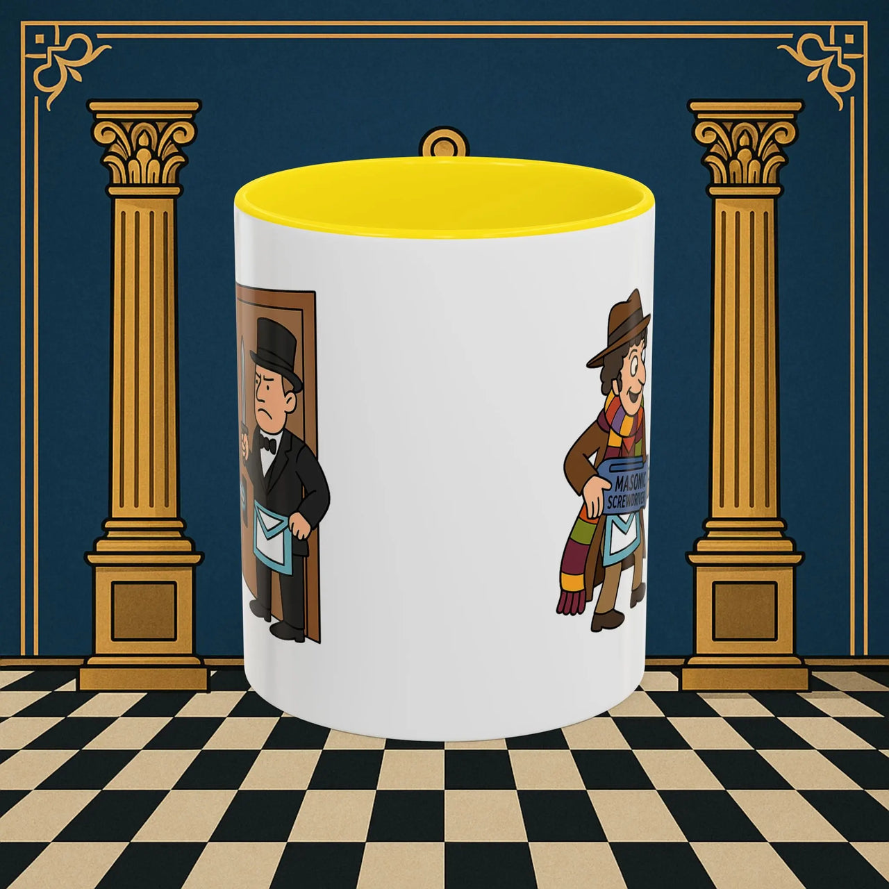 Masonic Mugs – Master of Improvisation (Accent Coloured 11oz Mug) Printify