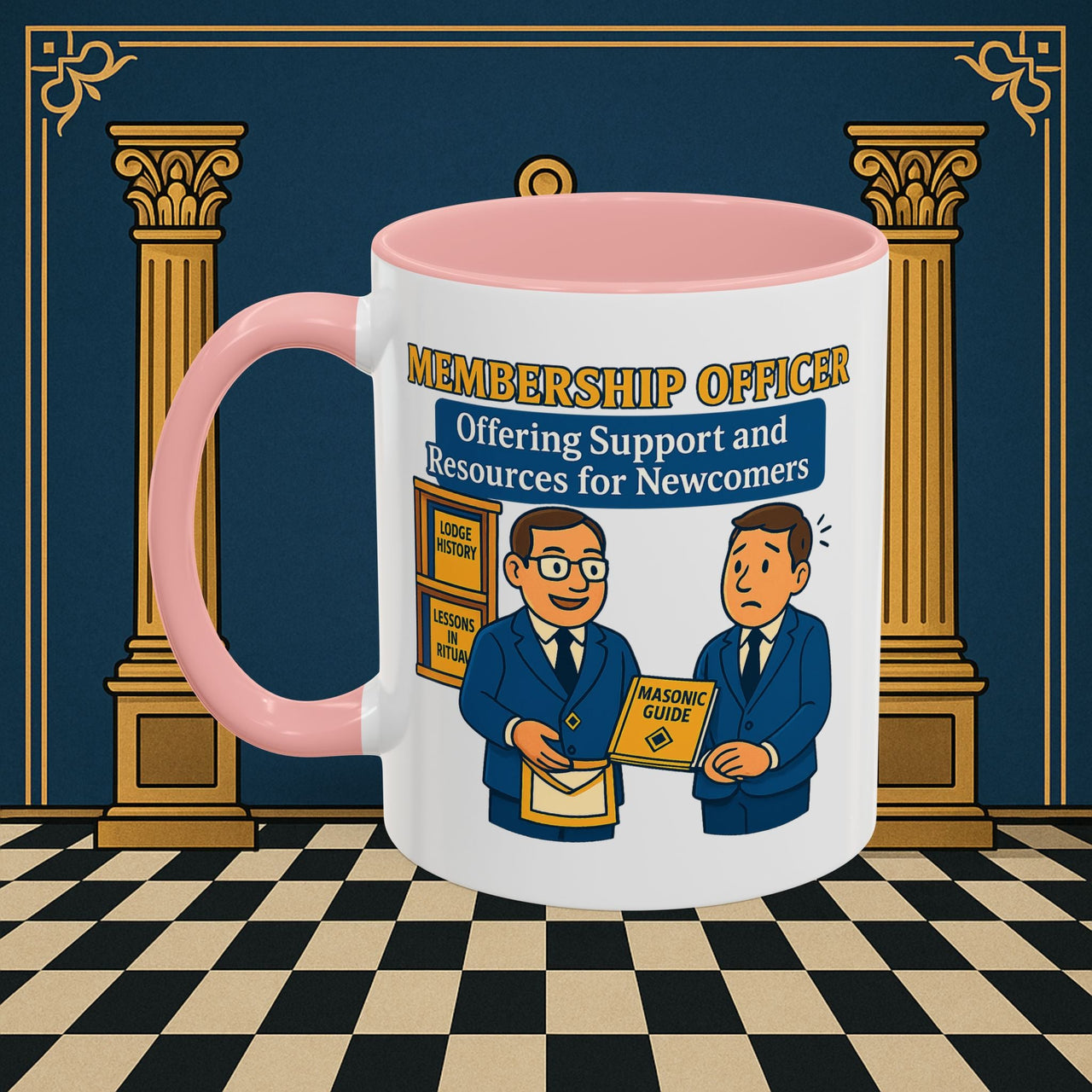 Masonic Mugs - Welcoming New Brothers - Membership Secretary Printify