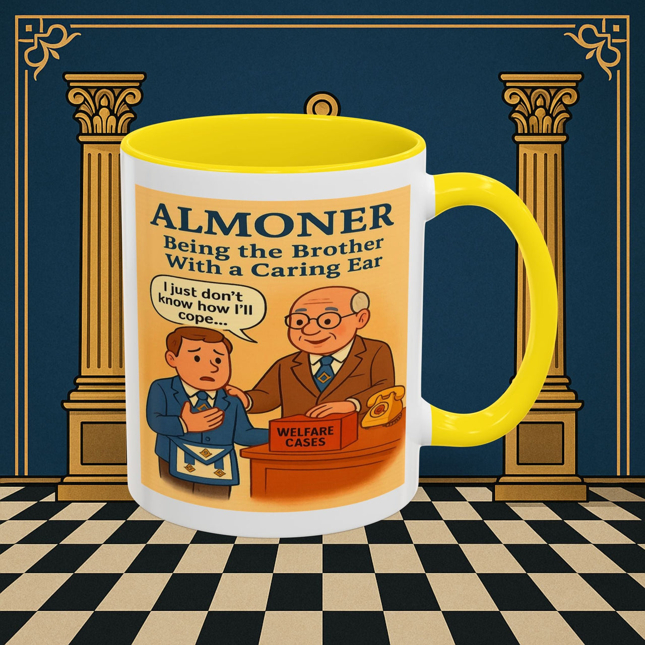 Masonic Mugs - Brotherly Welfare - Almoner Printify