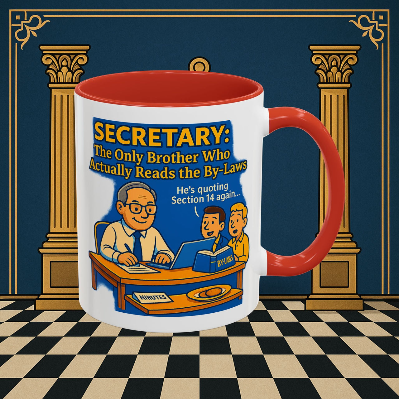 Masonic Mugs - Bureaucratic Bliss - Secretary Printify