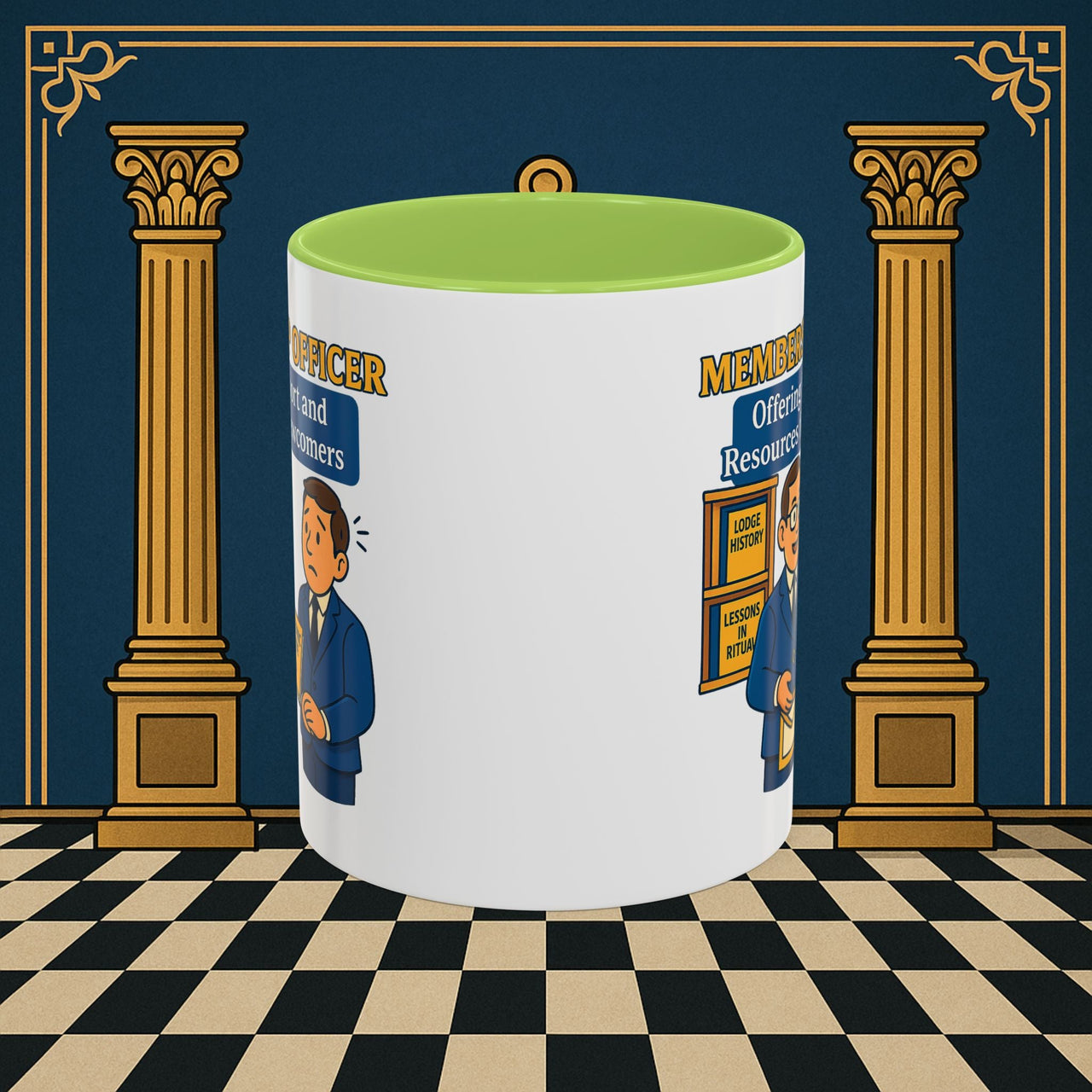 Masonic Mugs - Welcoming New Brothers - Membership Secretary Printify
