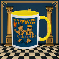Masonic Mugs Ready to Go – Every Lodge Needs a Guy Like This (Accent Coloured 11oz Mug) Printify