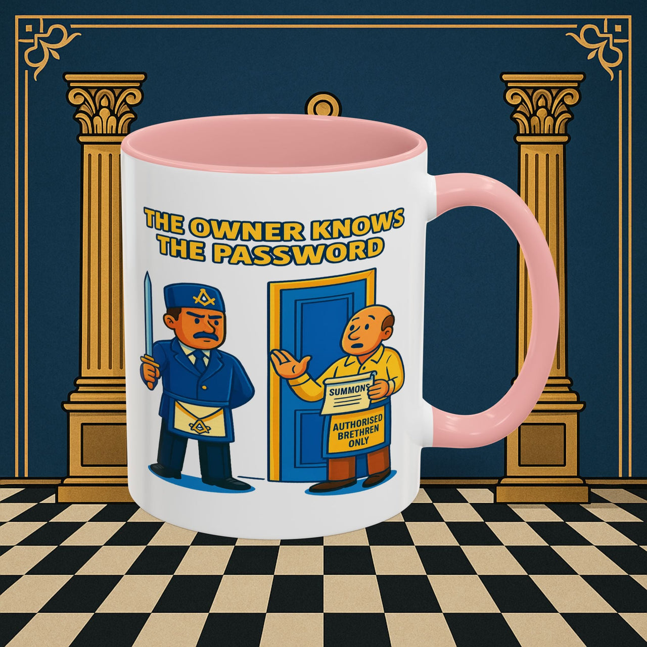 Masonic Mugs - Accent Coloured 11oz Mug - Masonic Mayhem - Inner Guard Printify
