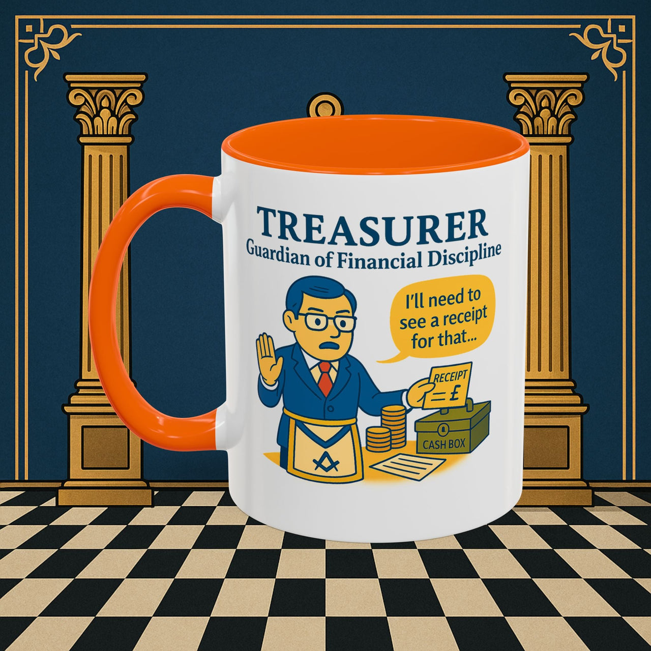 Masonic Mugs - Treasurer's Tally - Treasurer Printify