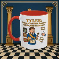 Masonic Mugs - Tyler's Doorway Dilemma - Tyler Printify