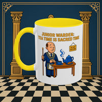 Masonic Mugs - Junior Warden: Tea Time is Sacred, Junior Warden Printify