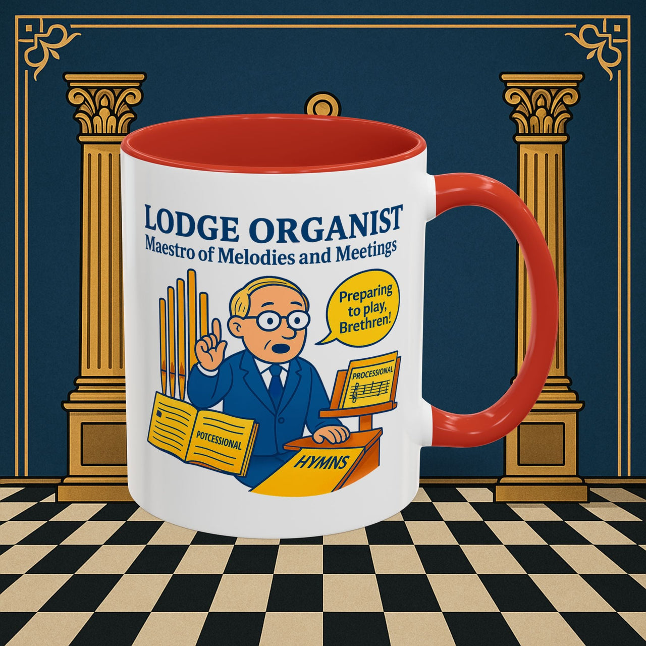 Masonic Mugs - Maestro of Melodies - Organist Printify