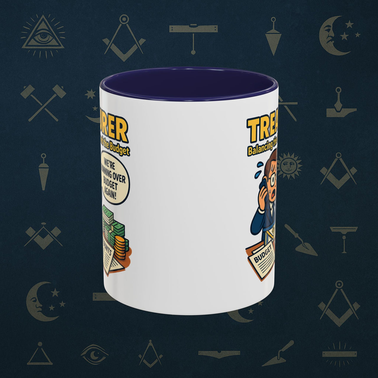 Masonic Mugs - Budget Blues - Treasurer Printify
