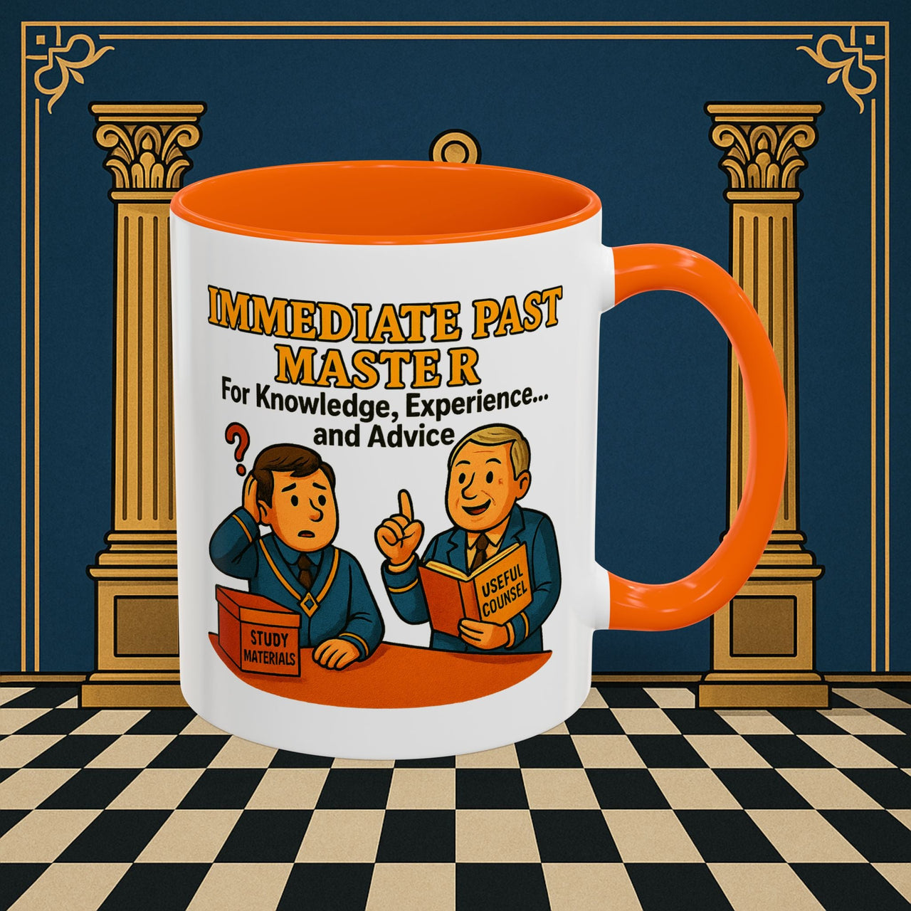 Masonic Mugs - Accent Coloured 11oz Mug - Wisdom Transfer Printify