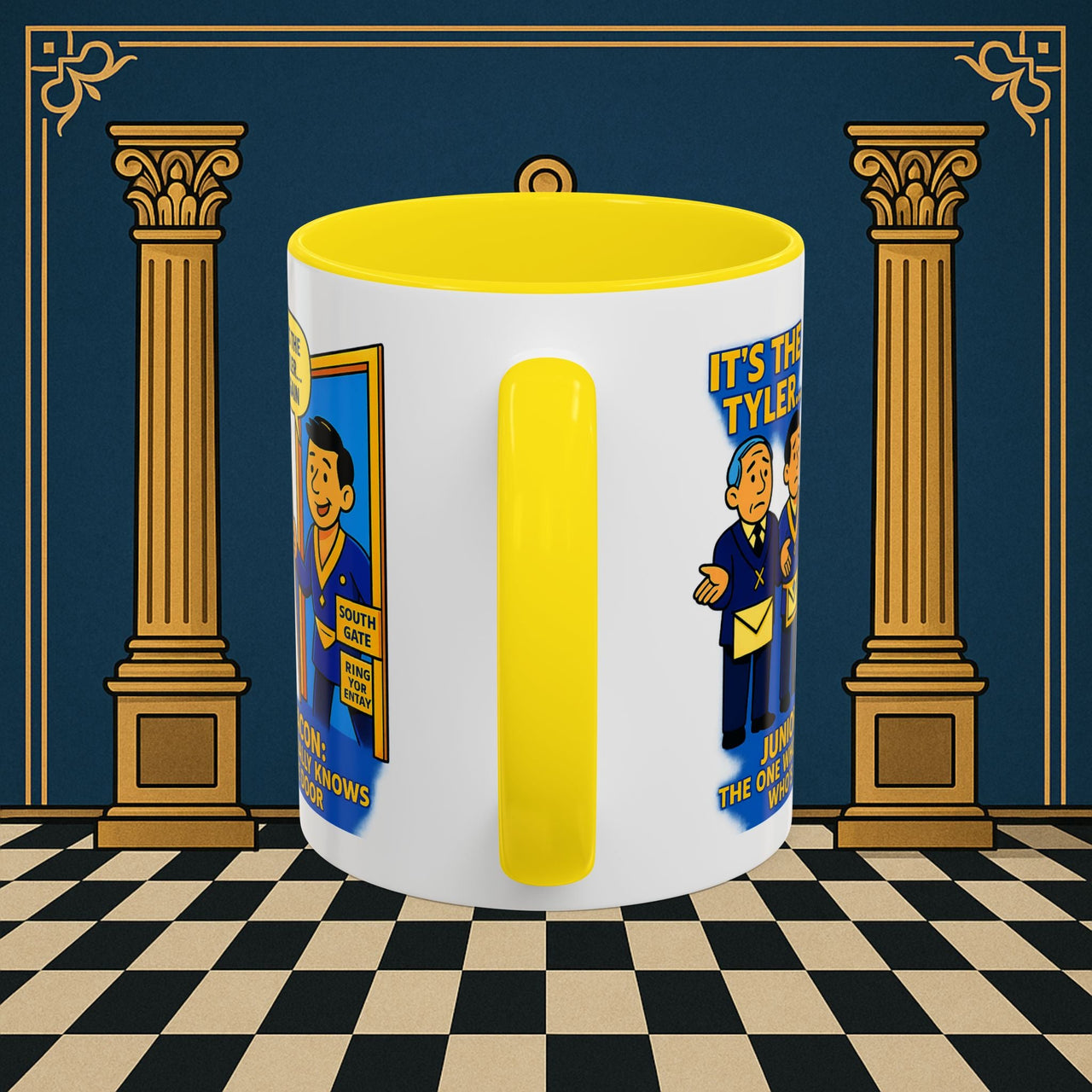 Masonic Mugs - Masonic Mysteries Unveiled: Lodge Leadership Comedy, Junior Deacon Printify