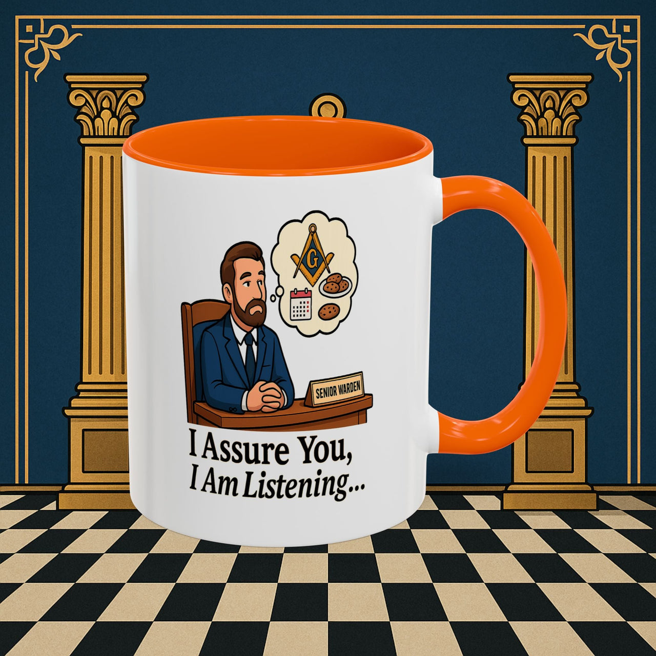 Masonic Mugs - Masonic Musings - Senior Warden Printify