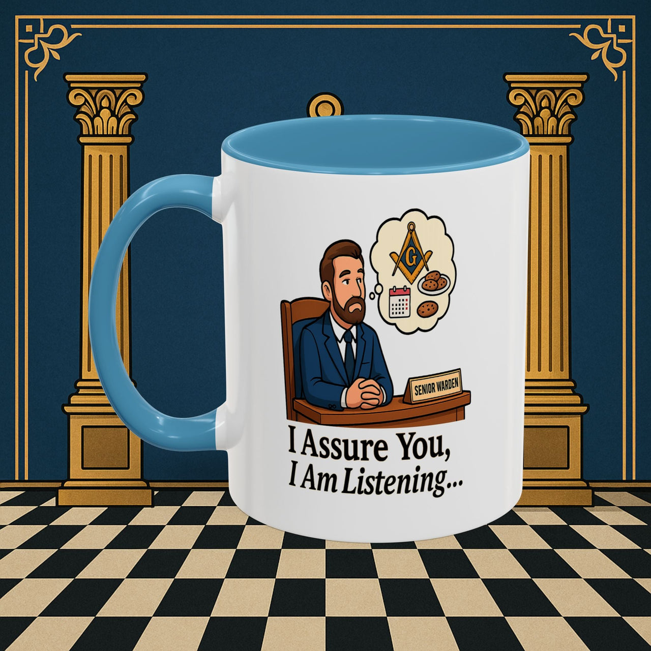 Masonic Mugs - Masonic Musings - Senior Warden Printify