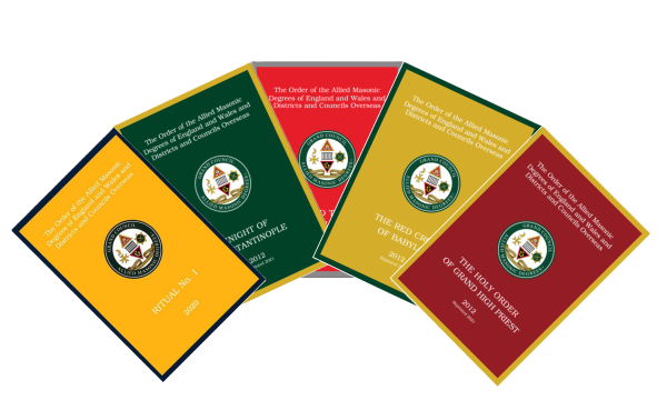 ALLIED MASONIC DEGREES RITUAL No's 1-5 - THE COMPLETE COLLECTION Riverside Regalia