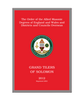 ALLIED MASONIC DEGREES RITUAL No.3 - GRAND TILERS OF SOLOMON Riverside Regalia
