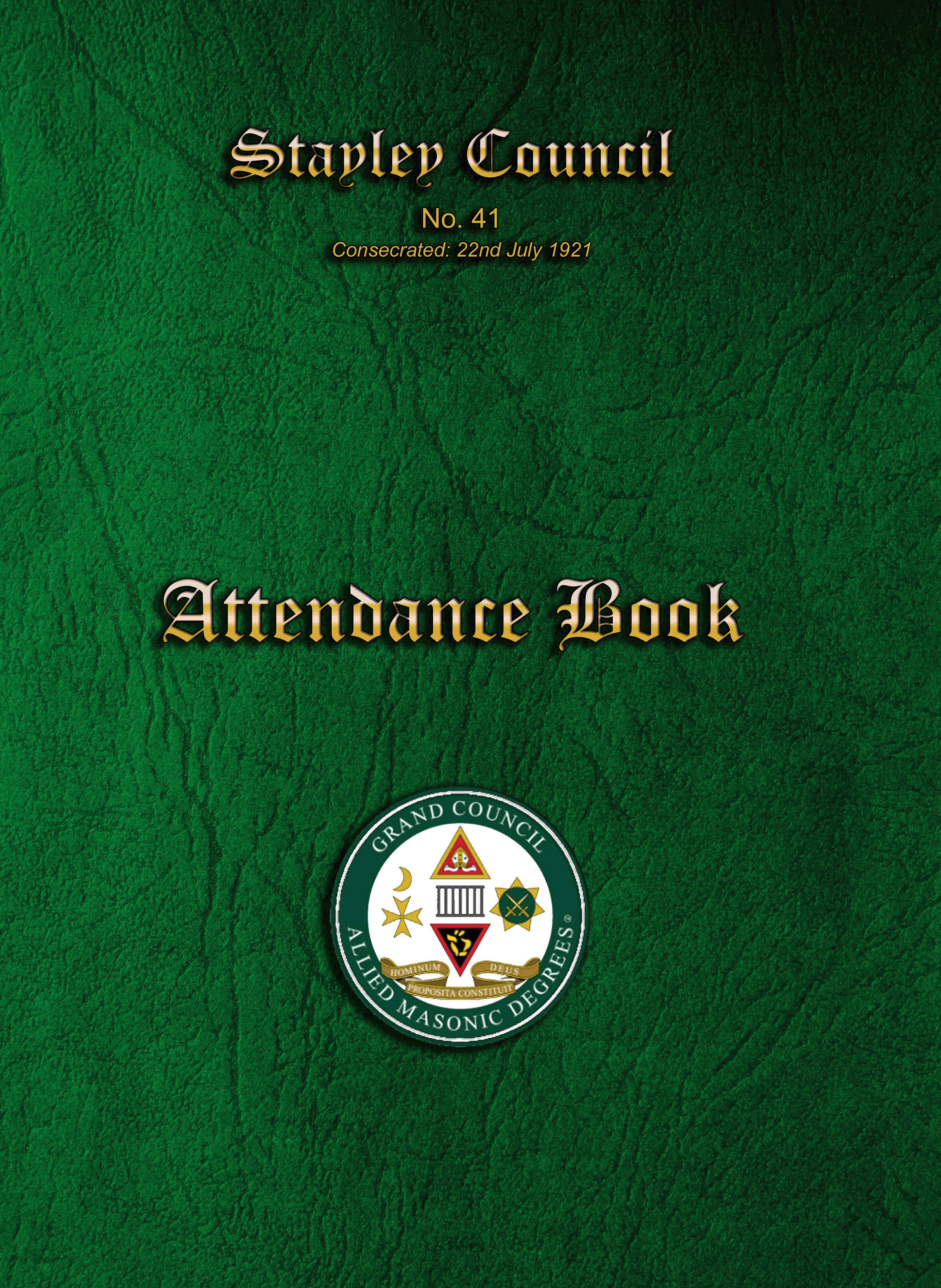 Masonic Attendance Book - Allied Degrees Raven Masonic