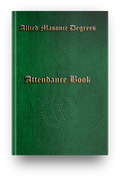 Masonic Attendance Book - Allied Degrees Raven Masonic