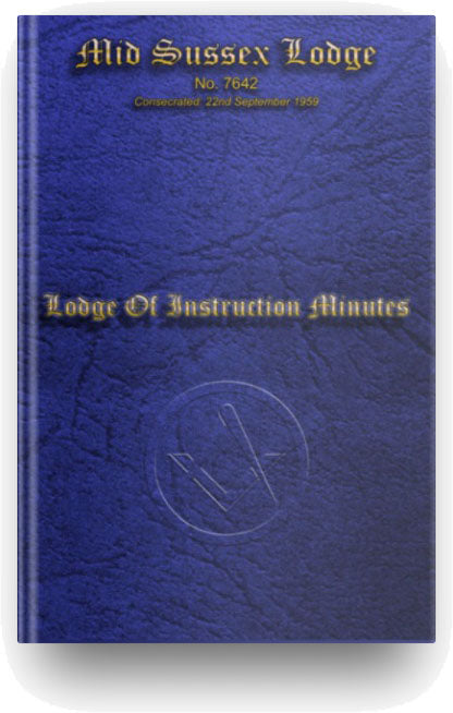 Masonic LOI Minutes Book - Craft Raven Masonic