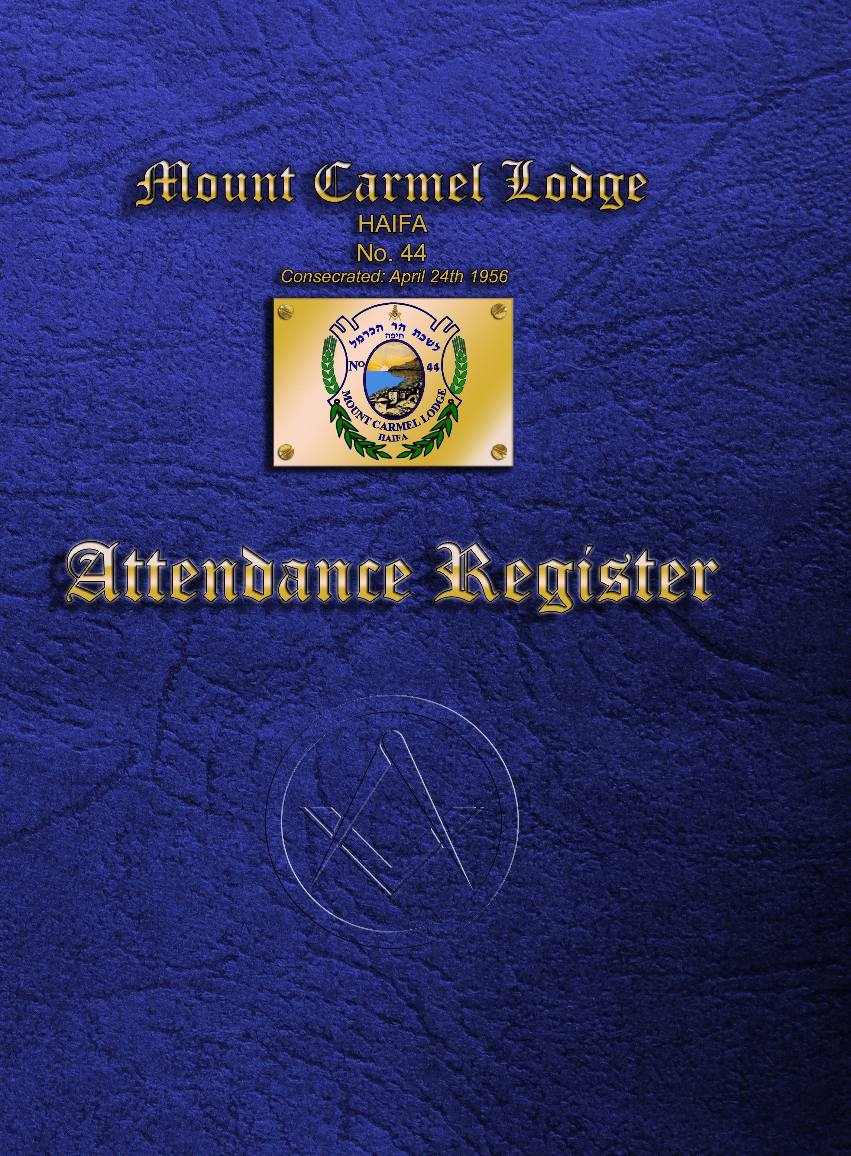 Masonic Attendance Book - Craft - Grand Lodge of Israel Raven Masonic