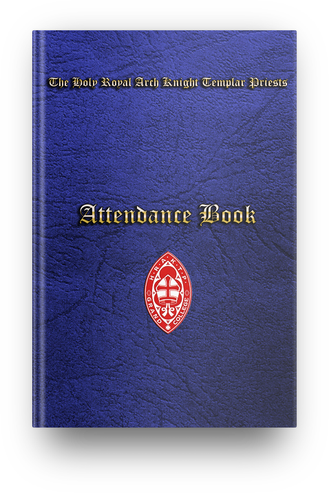 Masonic Attendance Book - Order Of Holy Royal Arch Knight Templar Priests Raven Masonic