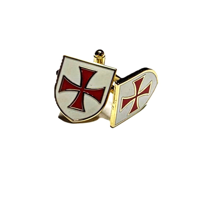 KNIGHTS TEMPLAR SHIELD CUFFLINKS Riverside Regalia
