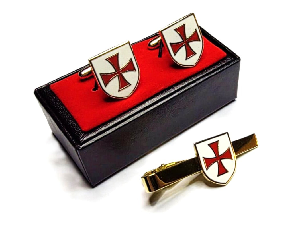 KNIGHTS TEMPLAR SHIELD CUFFLINK SET Riverside Regalia