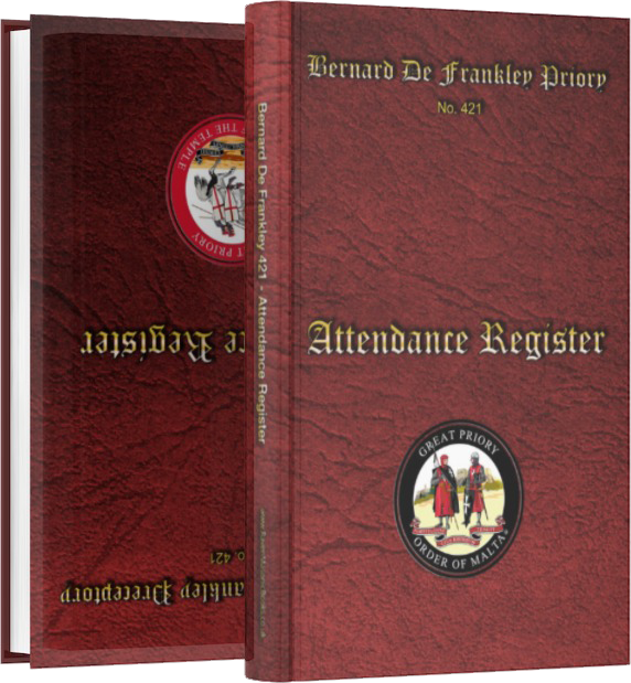 Masonic Attendance Book - Knights Templar / Malta (Split book) Raven Masonic